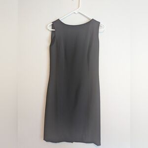 EUC Coldwater Creek Black Knee Length Dress Zipped Back Darted Front & Back